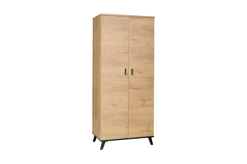 John Garderobe med Hylle 81 cm i Eik, Lysebrun