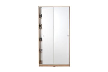 Jovel Garderobe 94x182 cm - Hvit/Korallrosa - Oppbevaring - Garderober & garderobesystem