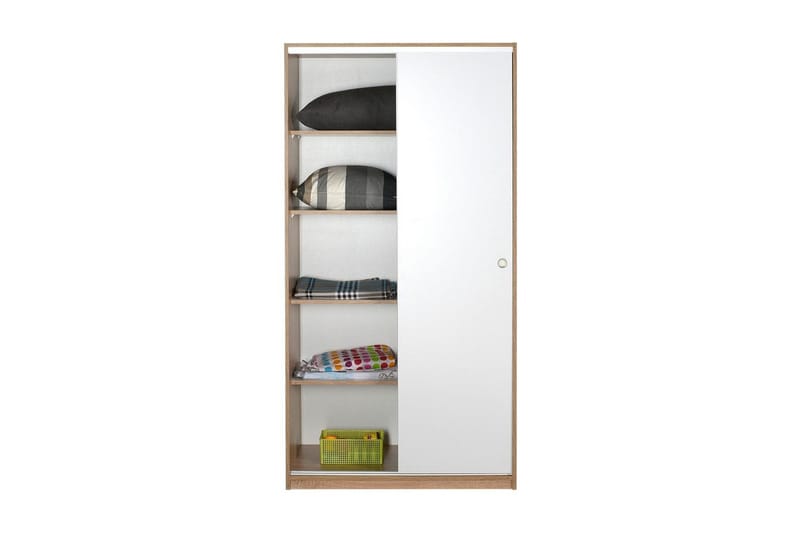 Jovel Garderobe 94x182 cm - Hvit/Korallrosa - Oppbevaring - Garderober & garderobesystem