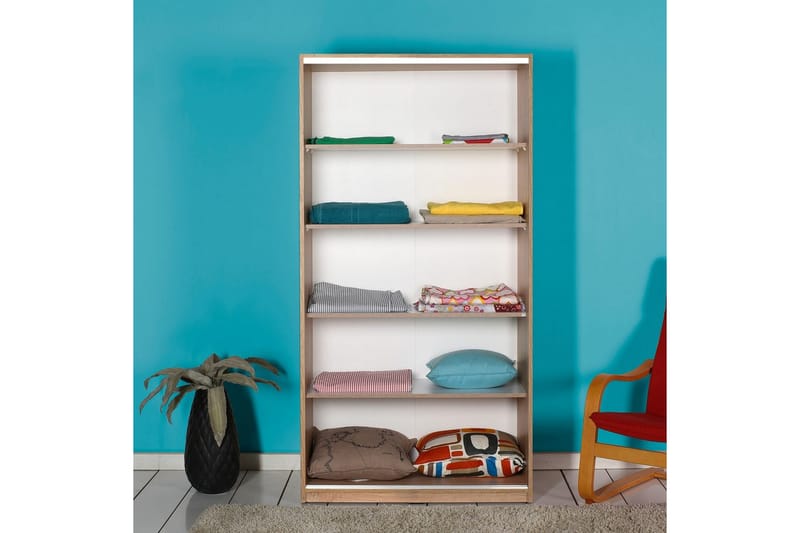 Jovel Garderobe 94x182 cm - Hvit/Korallrosa - Oppbevaring - Garderober & garderobesystem