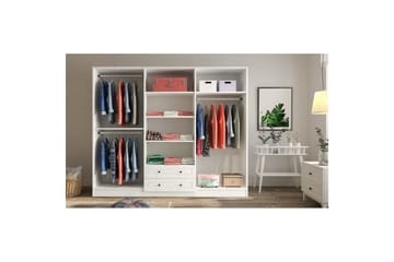 Jovric Garderobe 210x184 cm - Matt Hvit - Oppbevaring - Garderober & garderobesystem