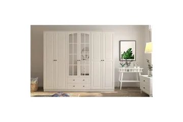 Jovric Garderobe 210x184 cm - Matt Hvit - Oppbevaring - Garderober & garderobesystem