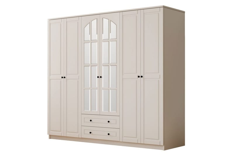 Jovric Garderobe 210x210 cm, Matt Hvit