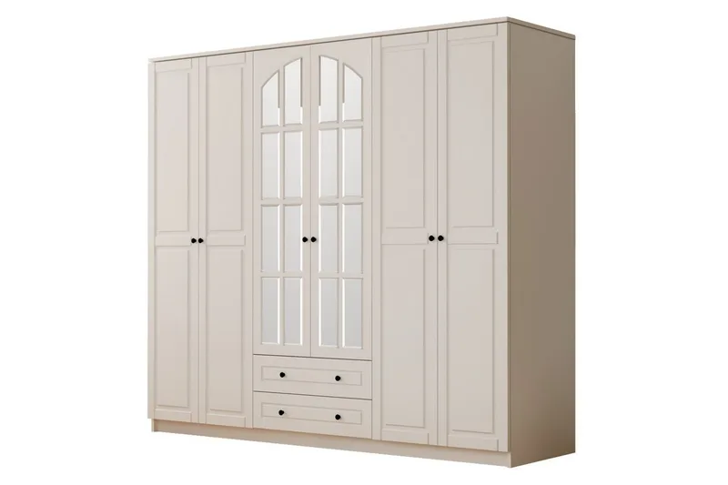 Jovric Garderobe 210x210 cm, Matt Hvit