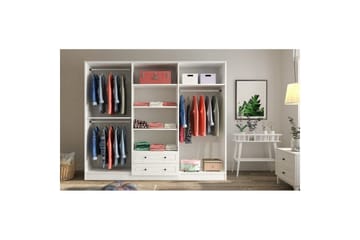 Jovric Garderobe 210x210 cm - Matt Hvit - Oppbevaring - Garderober & garderobesystem