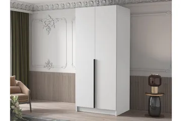 Julissa Garderobe 100 cm - Hvit/Svart - Oppbevaring - Garderober & garderobesystem