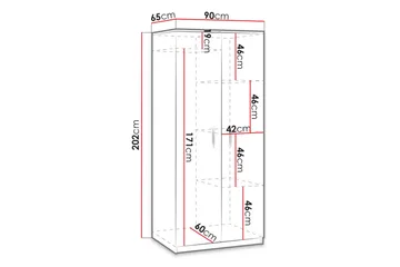 Julissa Garderobe - Eik - Oppbevaring - Garderober & garderobesystem