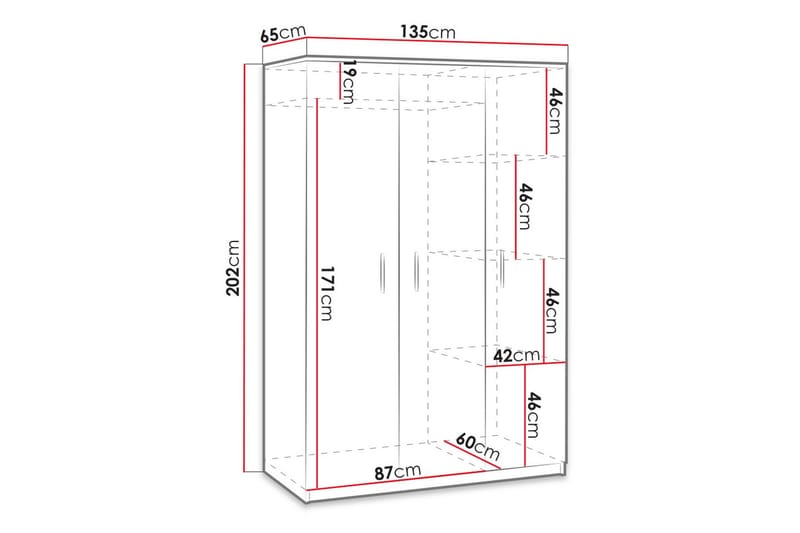 Julissa Garderobe - Eik - Oppbevaring - Garderober & garderobesystem