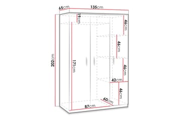 Julissa Garderobe - Hvit - Oppbevaring - Garderober & garderobesystem