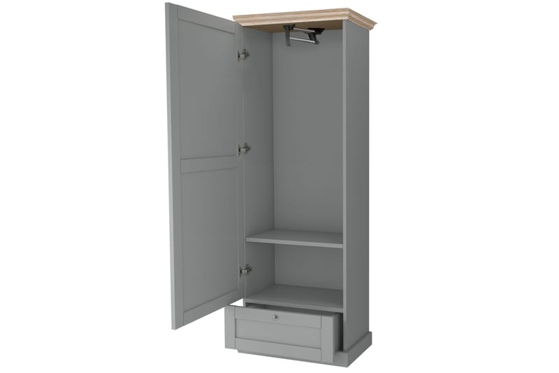 Jundapah Garderobe - Grå/Brun - Oppbevaring - Garderober & garderobesystem