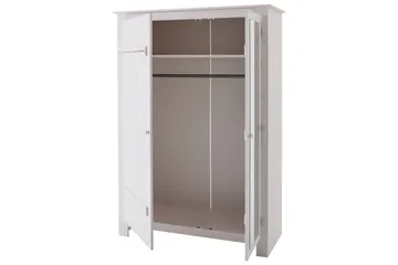 Kagomiel Garderobe m. Speil - Hvit - Oppbevaring - Garderober & garderobesystem