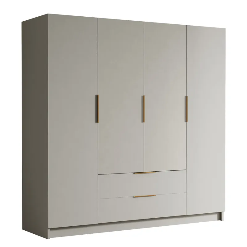 Kelros Garderobeskap 200x216 cm - Beige - Oppbevaring - Garderober & garderobesystem