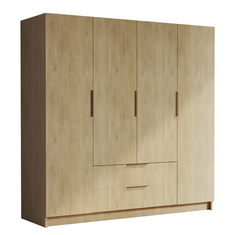 Kelros Garderobeskap 200x216 cm, Brun