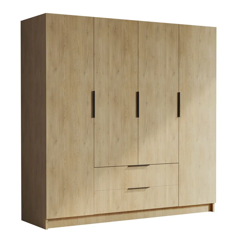 Kelros Garderobeskap 200x216 cm - Brun - Oppbevaring - Garderober & garderobesystem