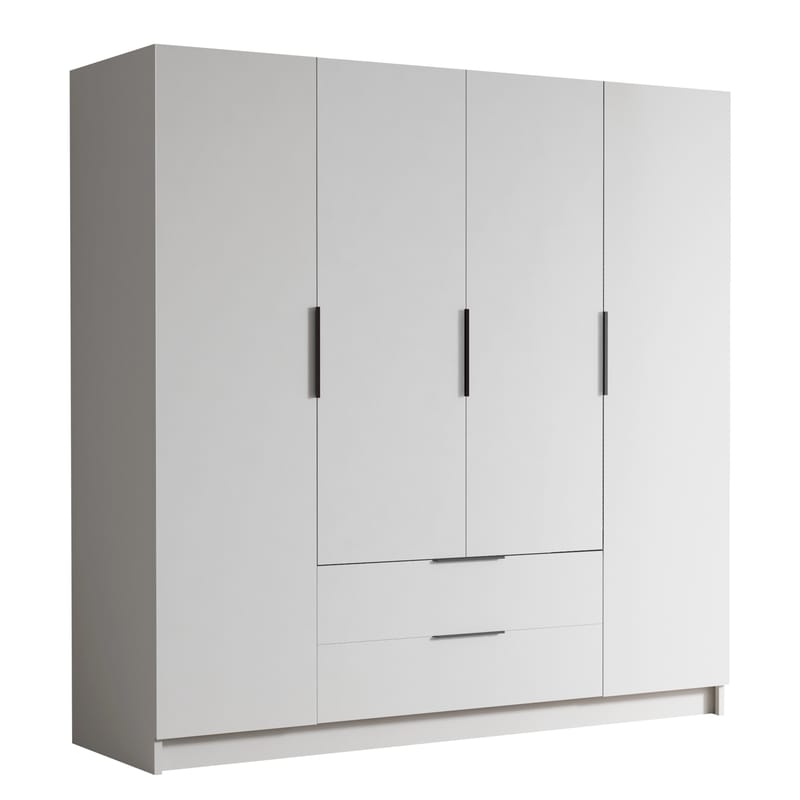 Kelros Garderobeskap 200x216 cm - Hvit - Oppbevaring - Garderober & garderobesystem