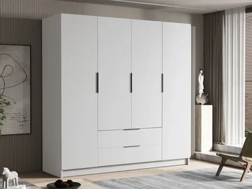 Kelros Garderobeskap 200x216 cm - Hvit - Oppbevaring - Garderober & garderobesystem