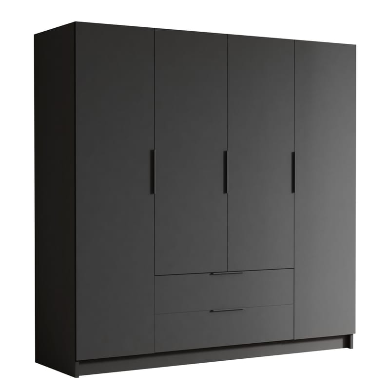 Kelros Garderobeskap 200x216 cm, Svart