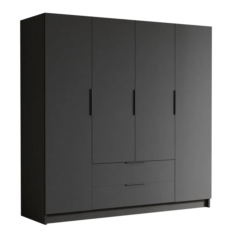 Kelros Garderobeskap 200x216 cm, Svart