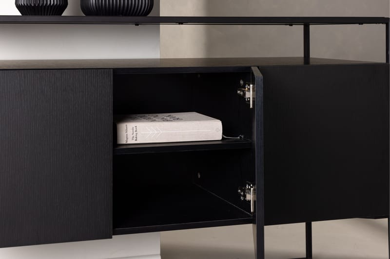 Kingsport Garderobe 120x80 cm - Svart - Oppbevaring - Oppbevaringsmøbler - Sideboard & skjenk