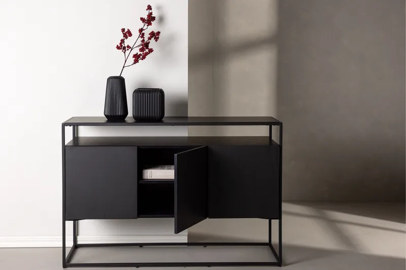 Kingsport Garderobe 120x80 cm - Svart - Oppbevaring - Oppbevaringsmøbler - Sideboard & skjenk