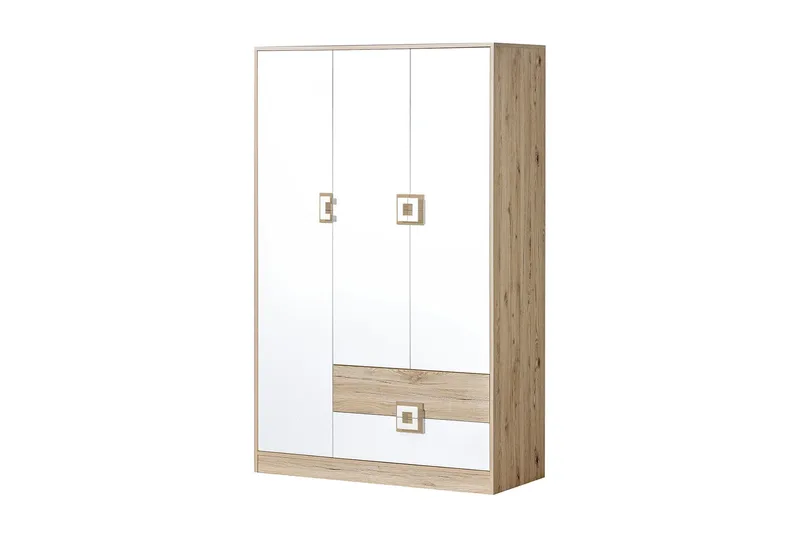 Klacksberg Garderobe 120x50x190 cm, Beige / Hvit