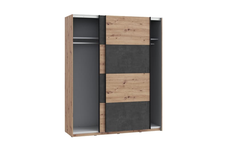Kocherinovo Garderobe 62x171 cm - Brun/Grå - Oppbevaring - Garderober & garderobesystem