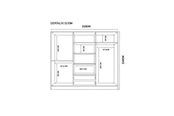 Kovric Garderobe 210x210 cm - Matt Hvit - Oppbevaring - Garderober & garderobesystem
