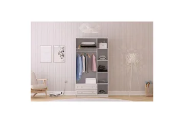 Kovric Hjørnegarderobe 105x182 cm - Matt Hvit - Oppbevaring - Garderober & garderobesystem