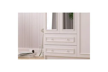 Kovric Hjørnegarderobe 105x182 cm - Matt Hvit - Oppbevaring - Garderober & garderobesystem