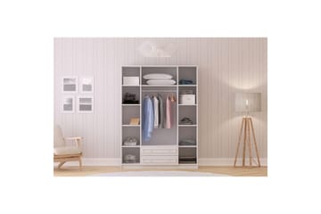 Kovric Hjørnegarderobe 140x184 cm - Matt Hvit - Oppbevaring - Garderober & garderobesystem - Garderobeskap