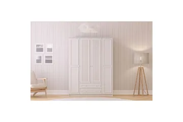 Kovric Hjørnegarderobe 140x184 cm - Matt Hvit - Oppbevaring - Garderober & garderobesystem - Garderobeskap