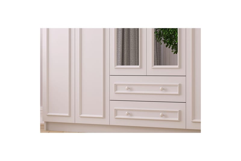 Kovric Hjørnegarderobe 210x184 cm - Matt Hvit - Oppbevaring - Garderober & garderobesystem - Garderobeskap