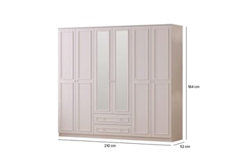 Kovric Hjørnegarderobe 210x184 cm - Matt Hvit - Oppbevaring - Garderober & garderobesystem - Garderobeskap