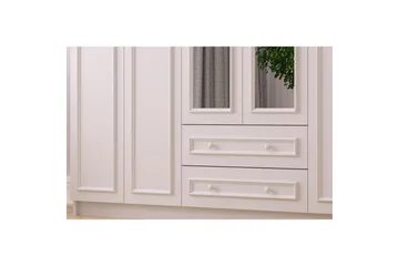 Kovric Hjørnegarderobe 210x184 cm - Matt Hvit - Oppbevaring - Garderober & garderobesystem - Garderobeskap