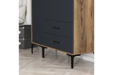 Kumsal Garderobe 120 cm - Antrasitt - Oppbevaring - Garderober & garderobesystem