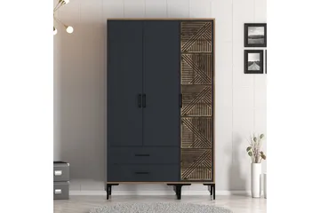 Kumsal Garderobe 120 cm - Antrasitt - Oppbevaring - Garderober & garderobesystem