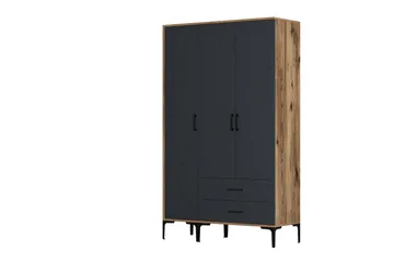 Kumsal Garderobe 120 cm - Antrasitt - Oppbevaring - Garderober & garderobesystem