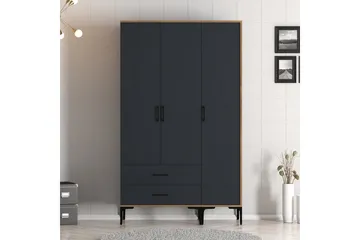 Kumsal Garderobe 120 cm - Antrasitt - Oppbevaring - Garderober & garderobesystem
