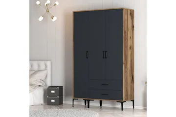 Kumsal Garderobe 120 cm - Antrasitt - Oppbevaring - Garderober & garderobesystem