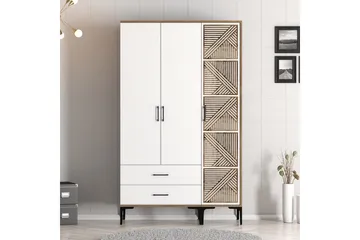 Kumsal Garderobe 120 cm - Brun/Hvit - Oppbevaring - Garderober & garderobesystem