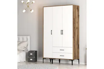 Kumsal Garderobe 120 cm - Brun/Hvit - Oppbevaring - Garderober & garderobesystem