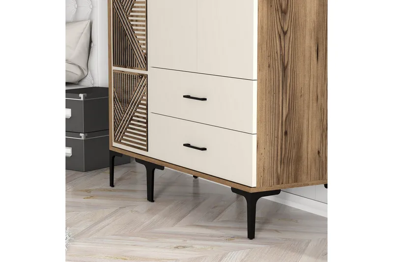 Kumsal Garderobe 120 cm - Cream - Oppbevaring - Garderober & garderobesystem