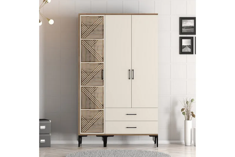 Kumsal Garderobe 120 cm, Cream