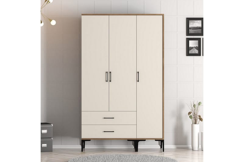 Kumsal Garderobe 120 cm - Cream - Oppbevaring - Garderober & garderobesystem