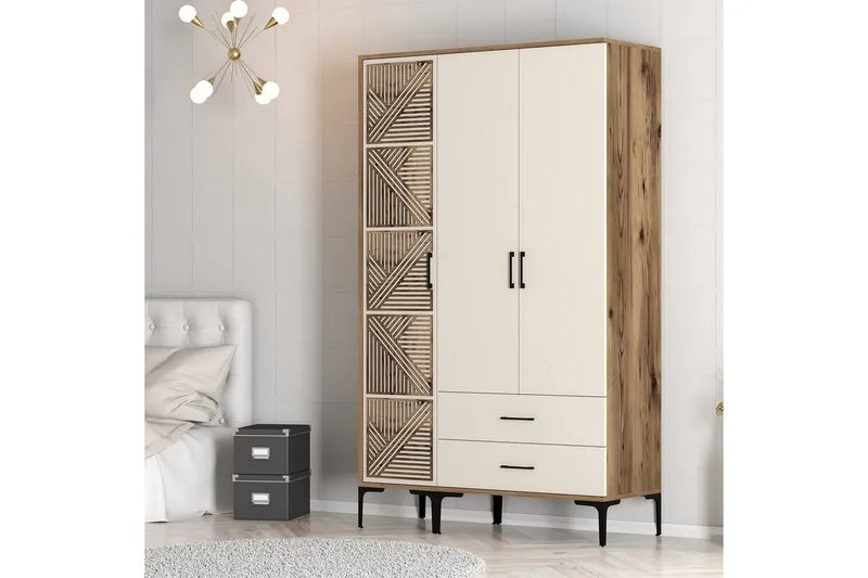 Kumsal Garderobe 120 cm - Cream - Oppbevaring - Garderober & garderobesystem