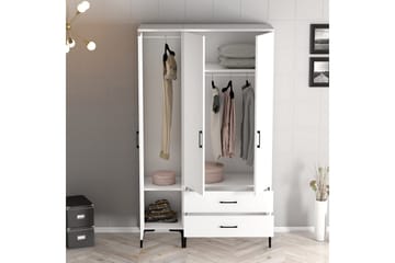 Kumsal Garderobe 120 cm - Hvit - Oppbevaring - Garderober & garderobesystem