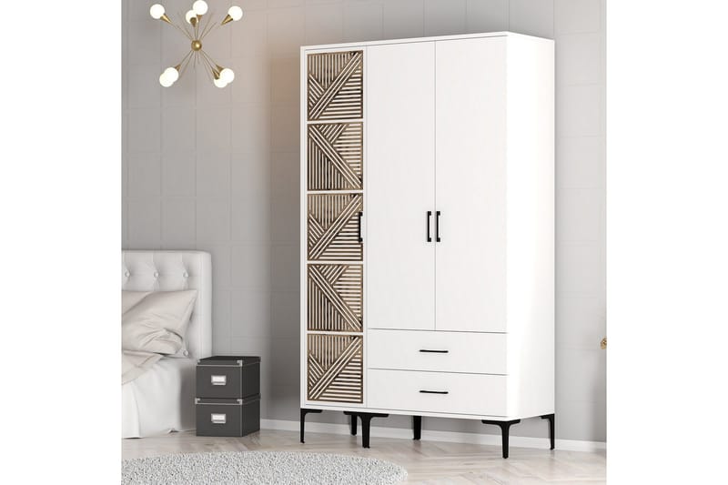 Kumsal Garderobe 120 cm - Hvit - Oppbevaring - Garderober & garderobesystem