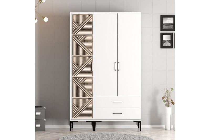 Kumsal Garderobe 120 cm, Hvit