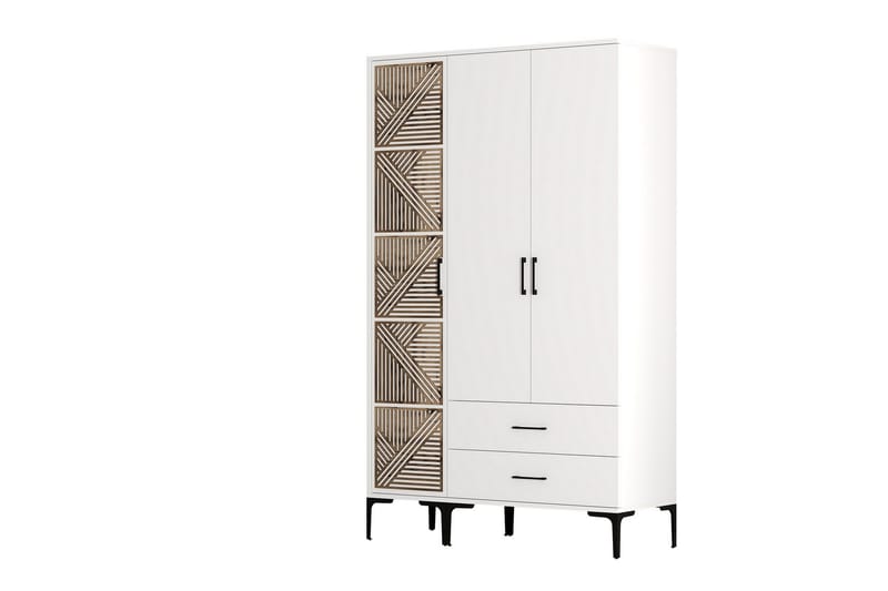 Kumsal Garderobe 120 cm - Hvit - Oppbevaring - Garderober & garderobesystem