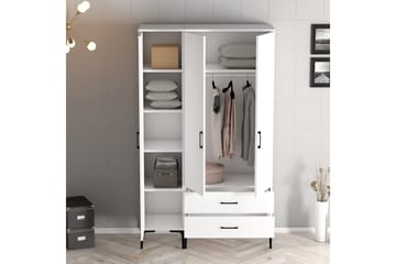 Kumsal Garderobe 120 cm - Hvit - Oppbevaring - Garderober & garderobesystem
